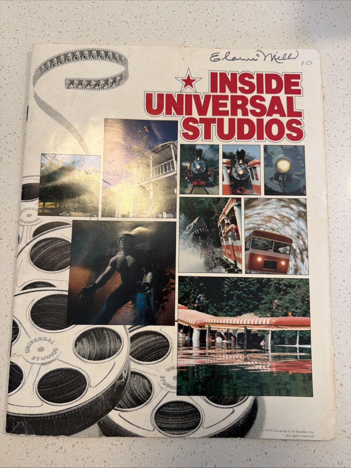 Vintage Signed 1978 INSIDE UNIVERSAL STUDIOS Booklet - Elaine Miller Traylor