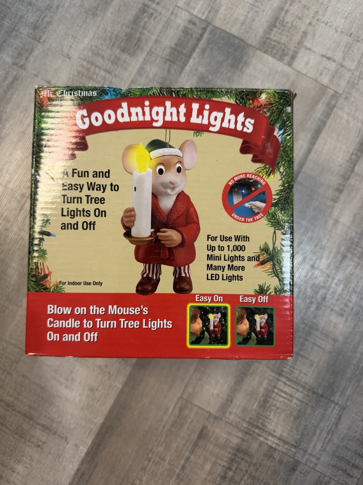 Mr Christmas Goodnight Lights Mouse Candle Tree Light Controller Ornament Sealed