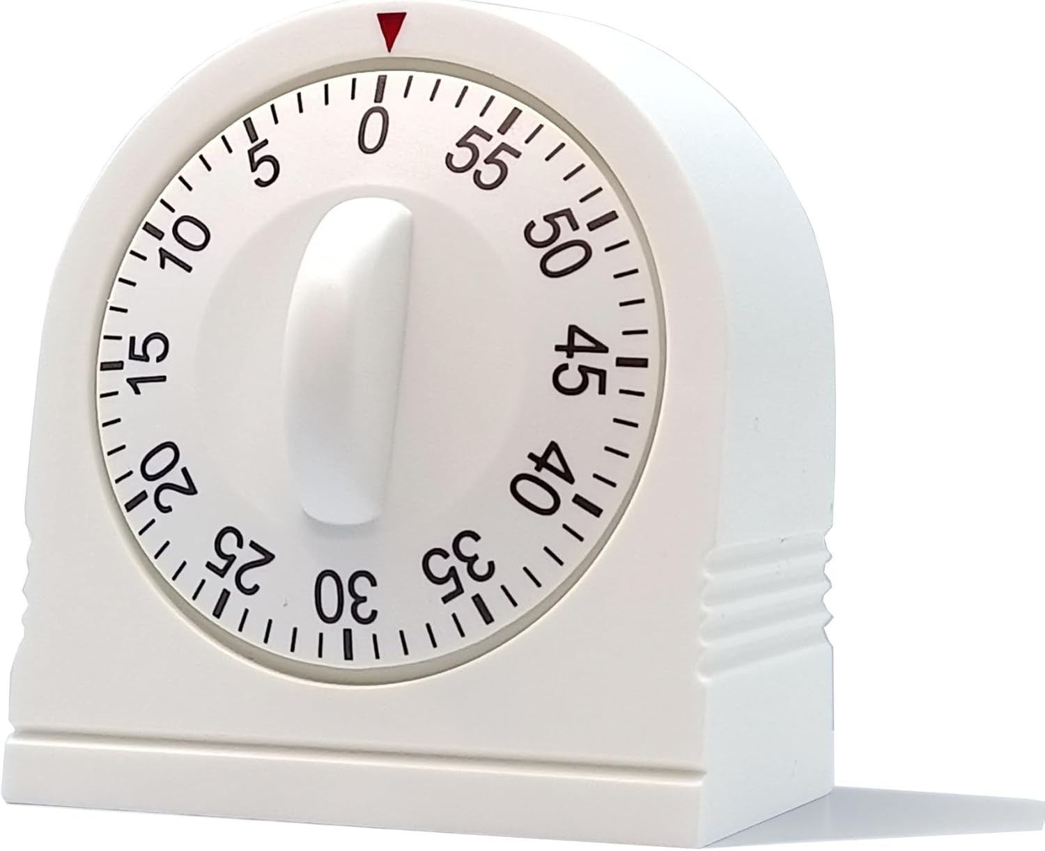 White 60 Minute Wind Up Timer, Mechanical Countdown Timer with Loud Alarm