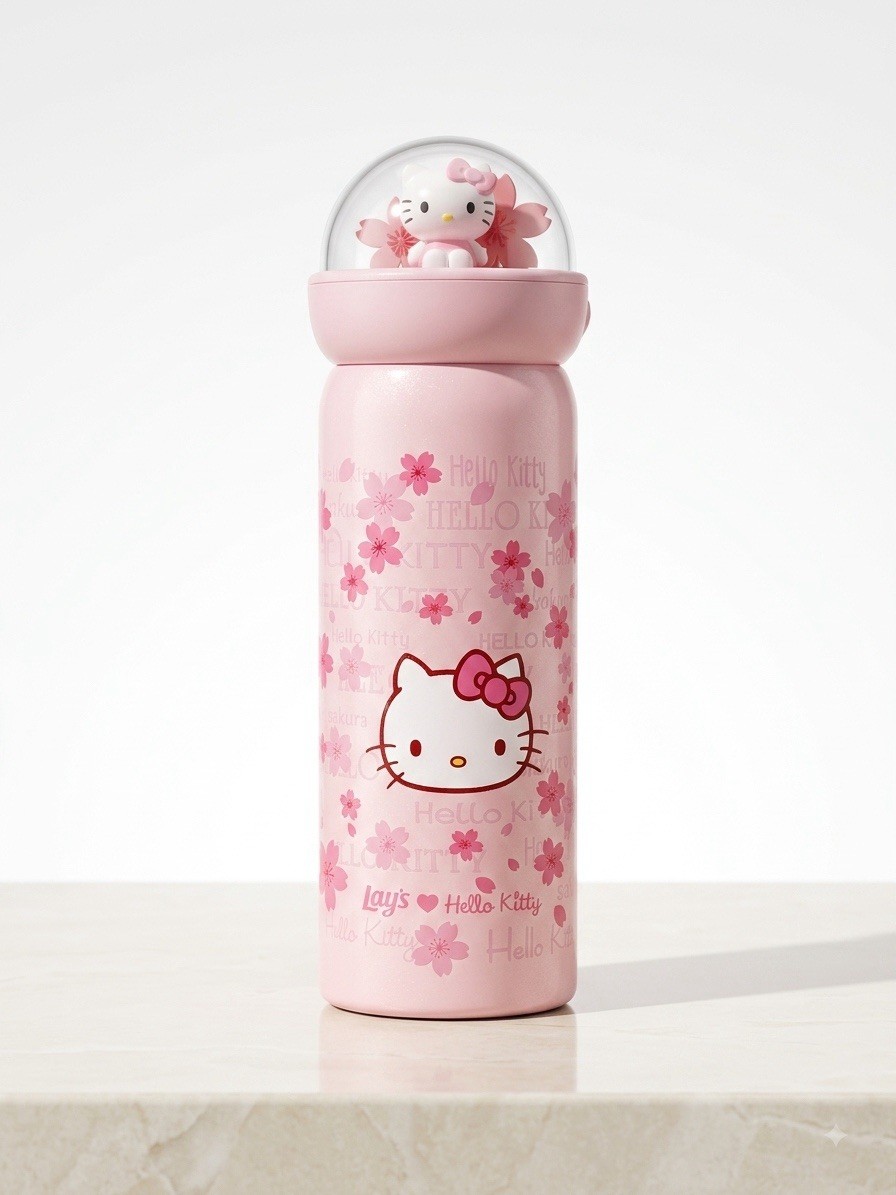 Sanrio Hello Kitty Pink Stainless Steel Water Bottle | Holds 11 Ounces
