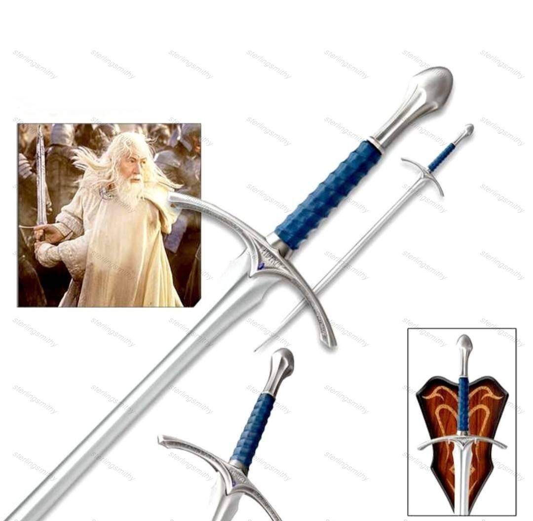 Gandalf's Glamdring Sword The Hobbit Trilogy w Free Wall Mount LOTR Gift for Bf