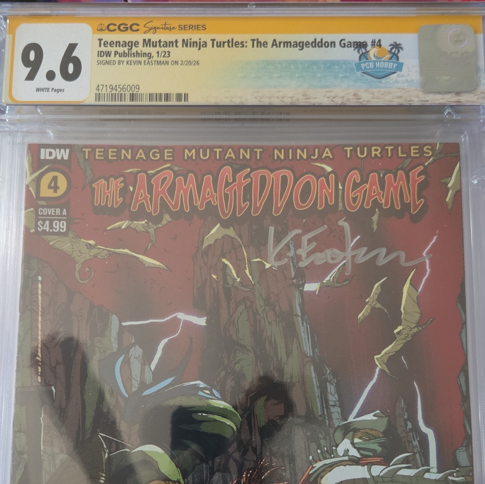 TMNT: The Armageddon Game #4 CGC 9.6 Signed Kevin Eastman Variant Cover