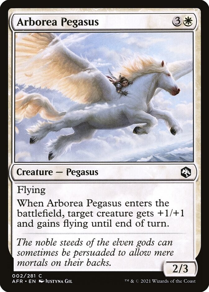 MTG Magic AFR D&D Forgotten Realms - 1x EN NM 002 C Arborea Pegasus