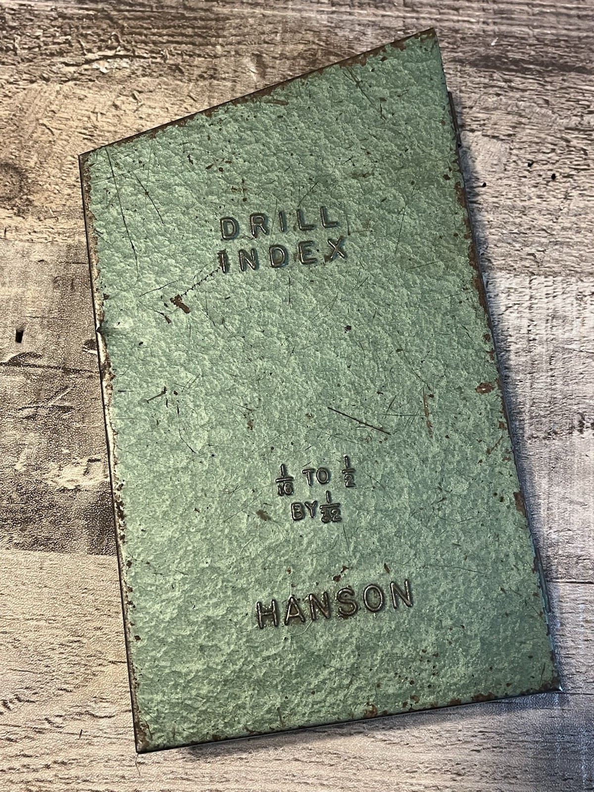 Vintage Hanson USA 15 Pc Drill Bit Index Set 1/16-1/2