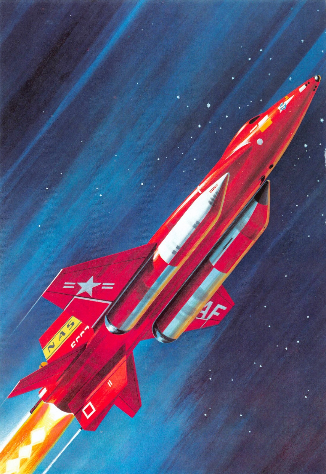 North American X-15 Rocket Plane NASA USAF Hypersonic Test Aviation Illustration
