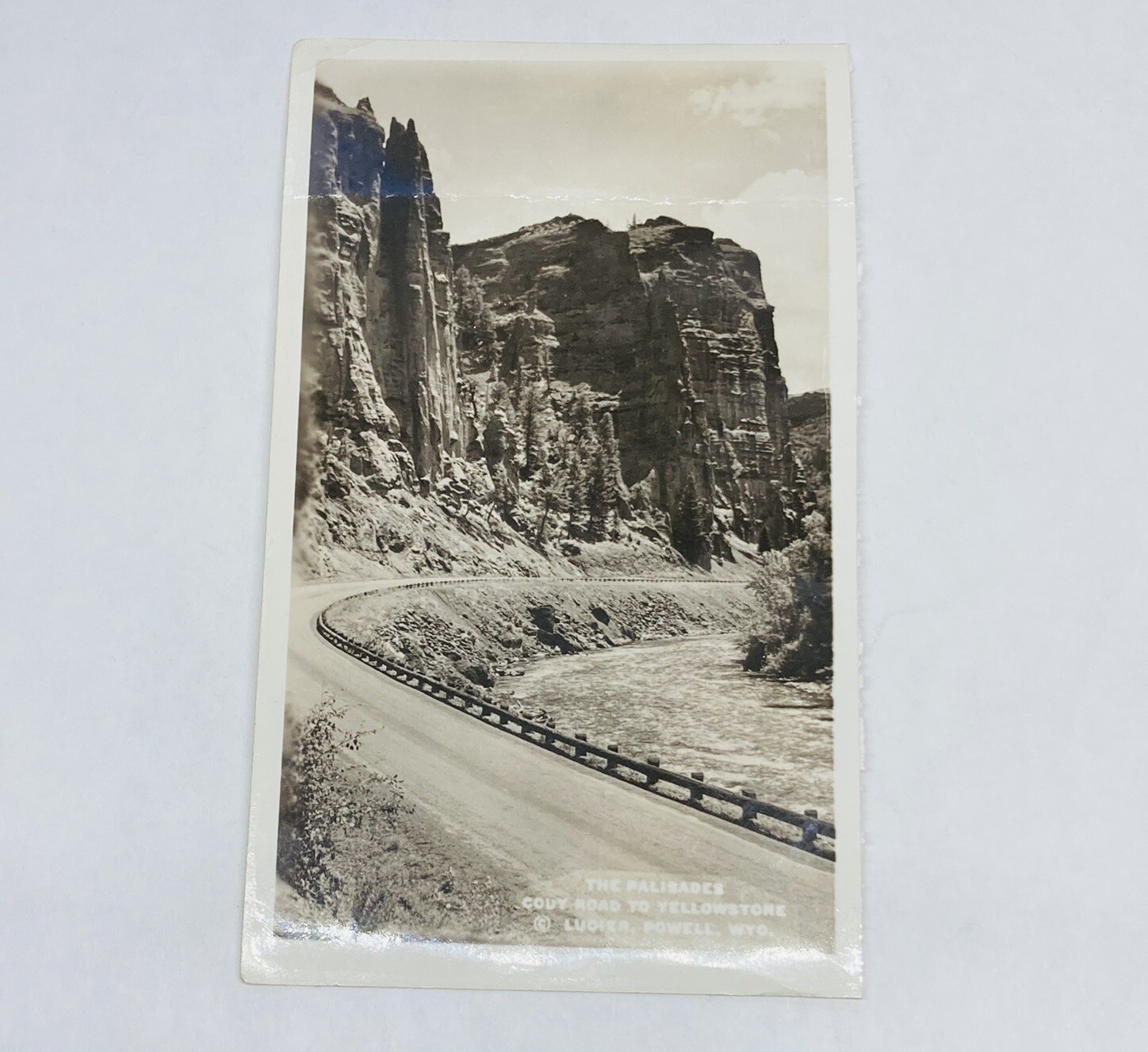Vintage 1920s Photo The Palisades Yellowstone Park Wyoming Lucier Powell P2