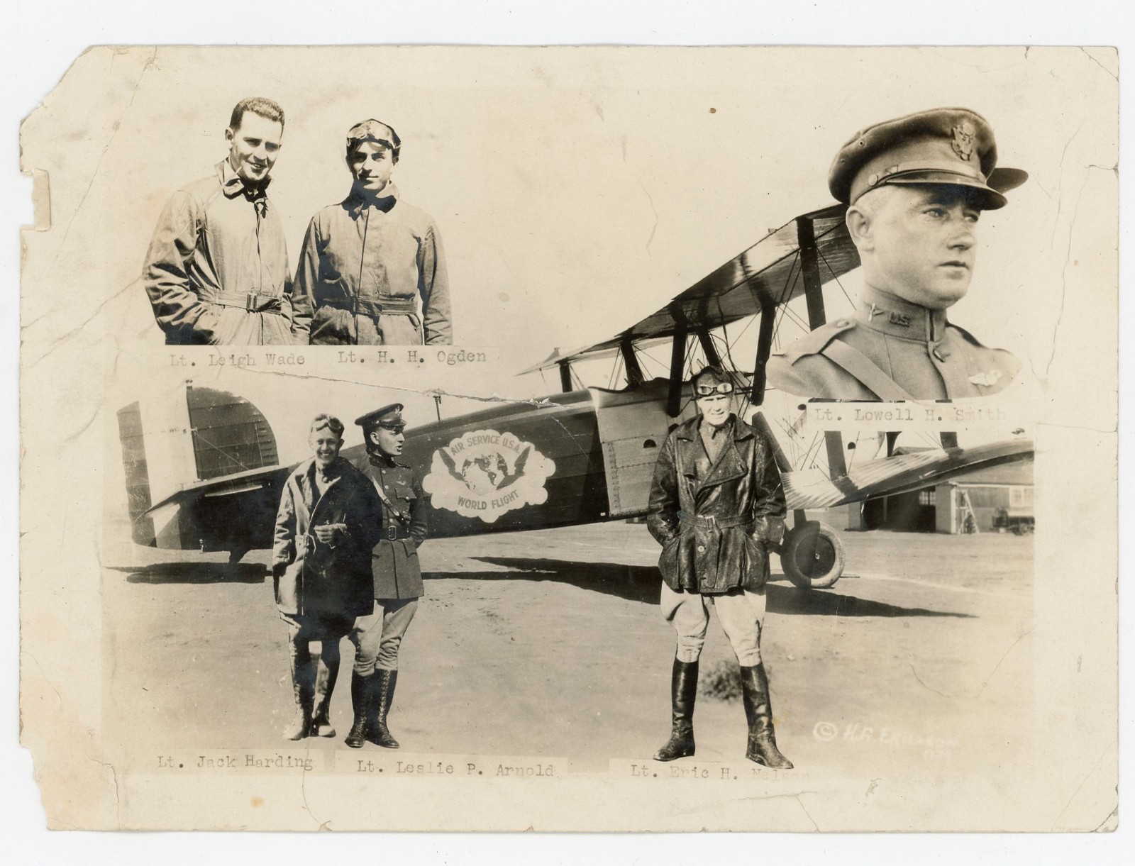 1924 U.S. ARMY AIR SERVICE FIRST AROUND-THE-WORLD FLIGHT AVIATORS PHOTOGRAPH