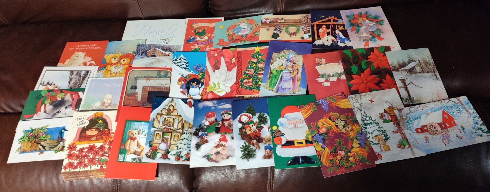 Vintage Lot Of 45 Unused Christmas Cards Assorted Cards Beautiful 
