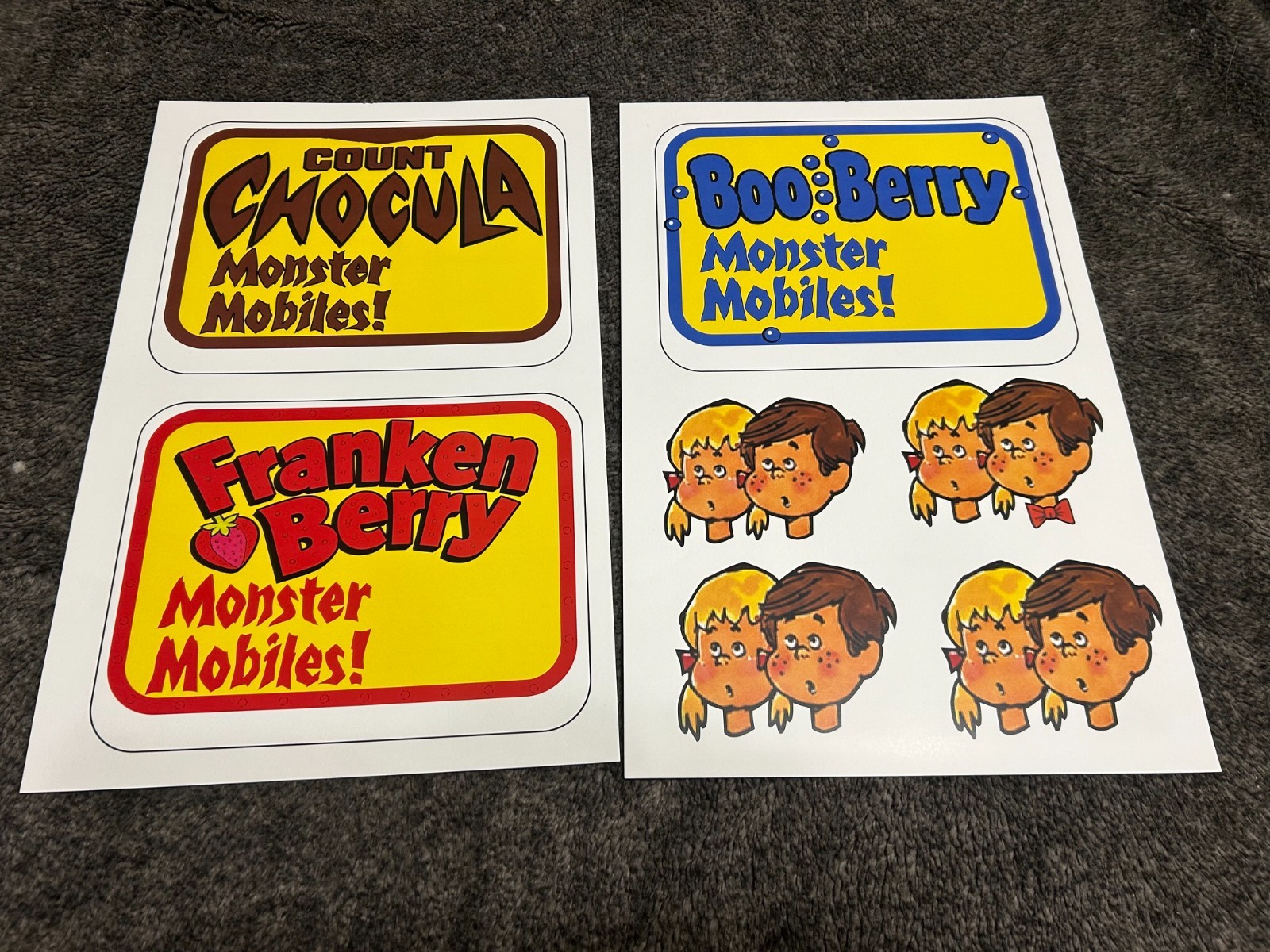 VIntage General Mills Monster Cereal Mobiles replica display + Frankenberry