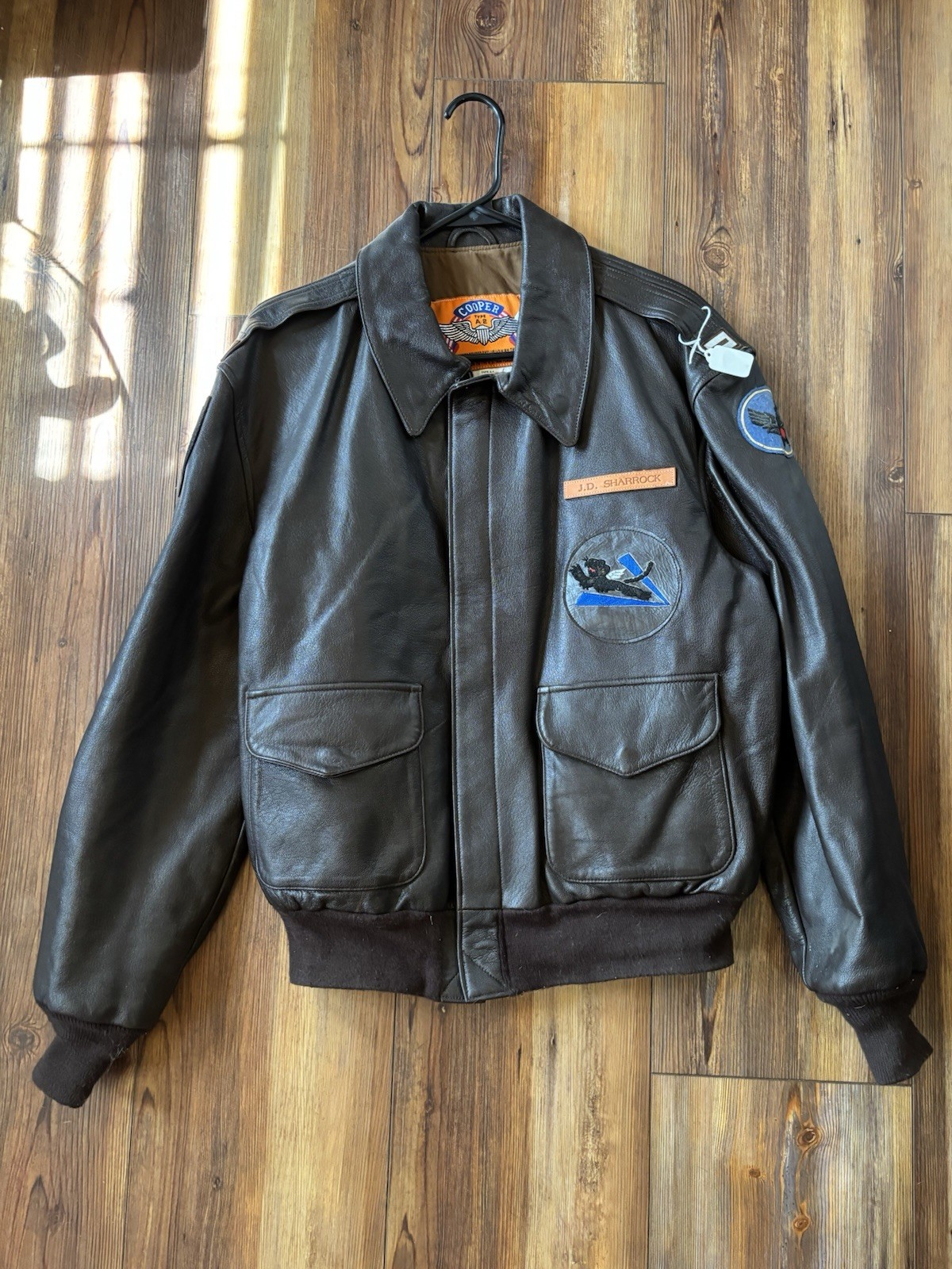 Vintage Cooper A-2 Bomber Jacket Named USAF Air Force Flying Tigers