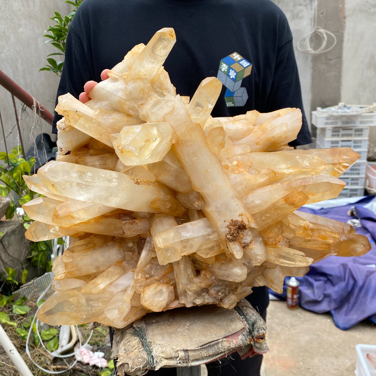 51.9LB Natural Clear White Crystal Quartz Cluster Rough Healing Specimen