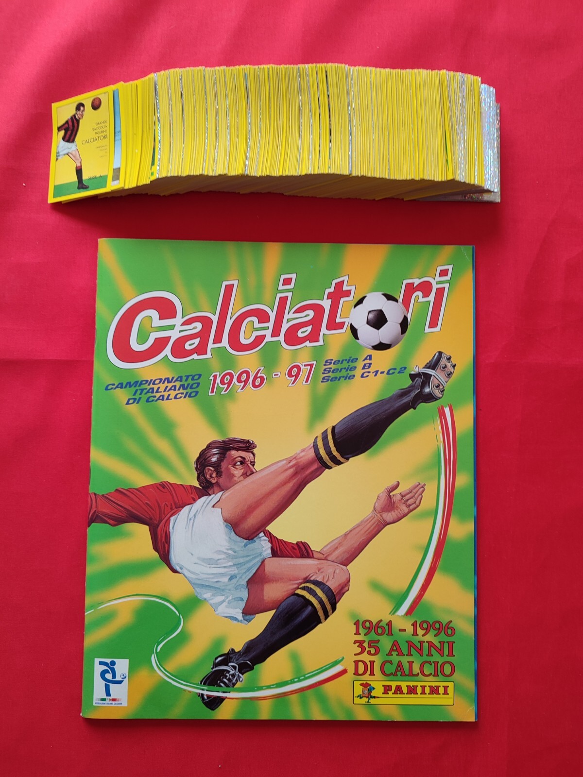 PANINI 1996-97 FOOTBALLERS BLANK ALBUM + COMPLETE SET FIGURINES/STICKERS MINT