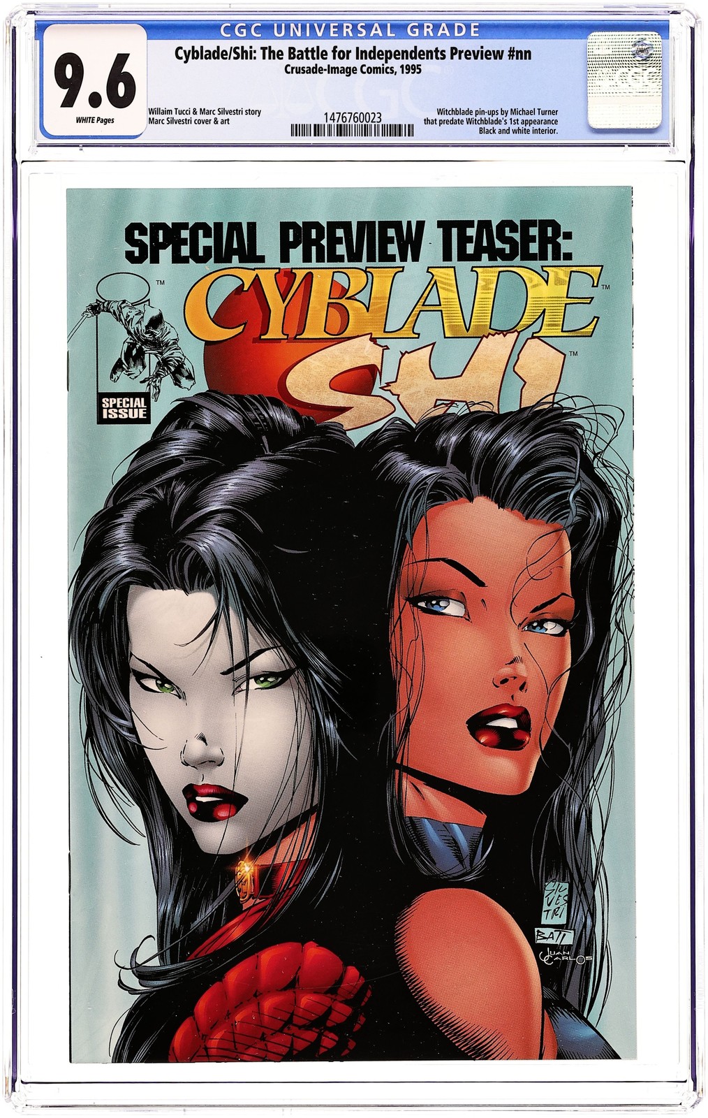 Cyblade Shi Special Preview Teaser #1 CGC 9.6 1995 1476760023
