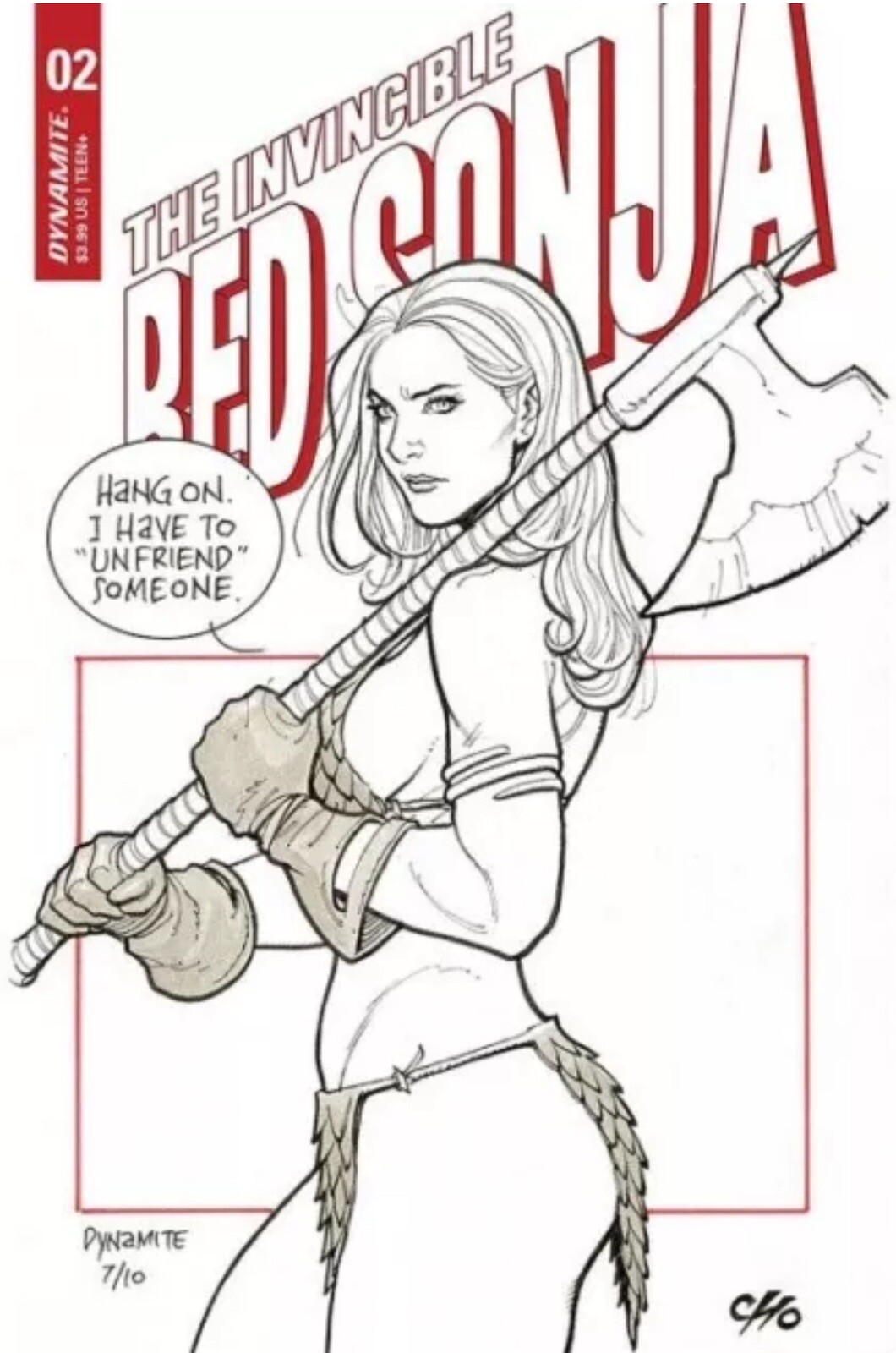 Invincible Red Sonja #2 Frank Cho Variant Cover