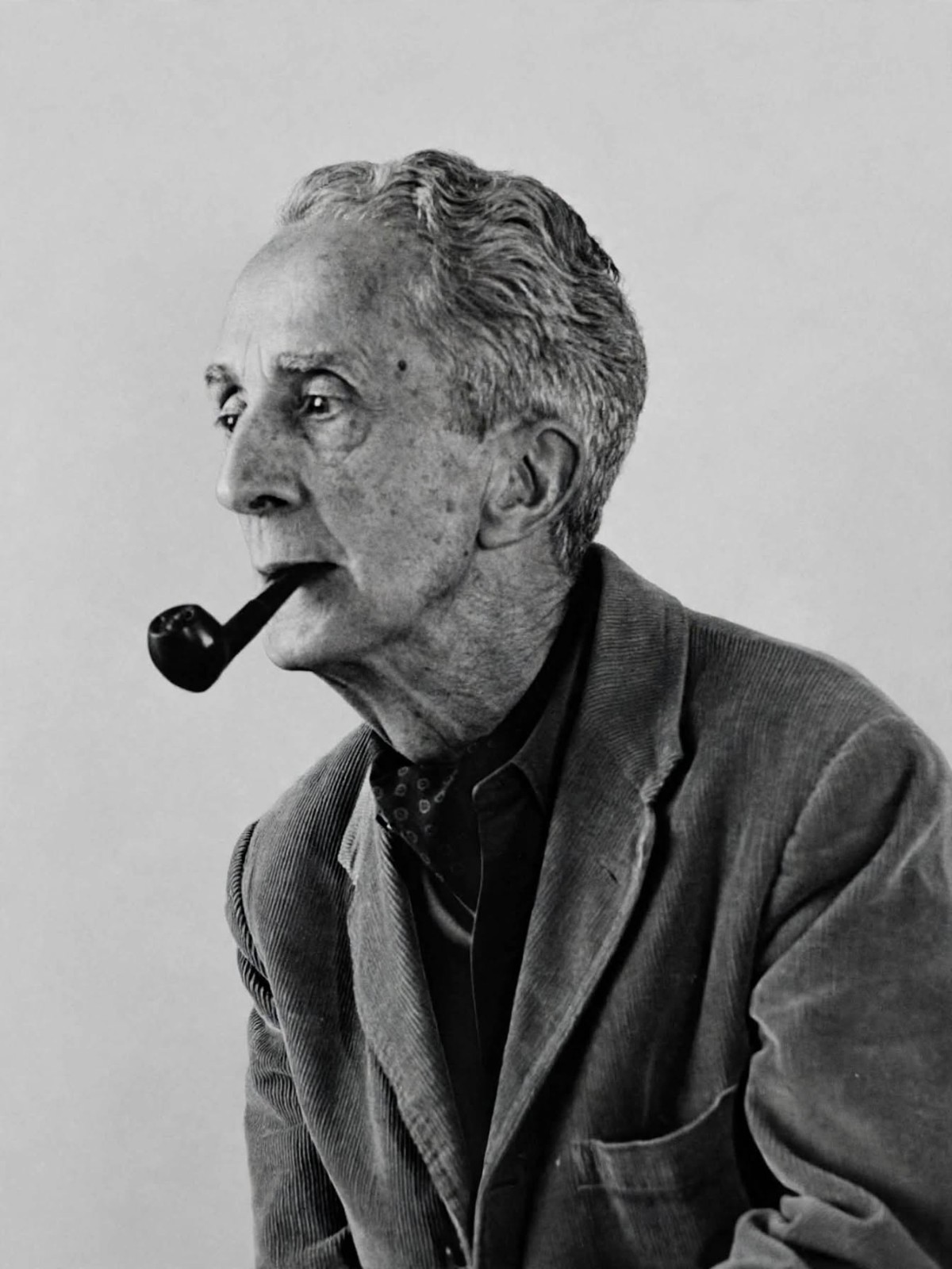 Original Vintage 8x10 Photo Norman Rockwell w/ Pipe by Louie Lamone - Stamped