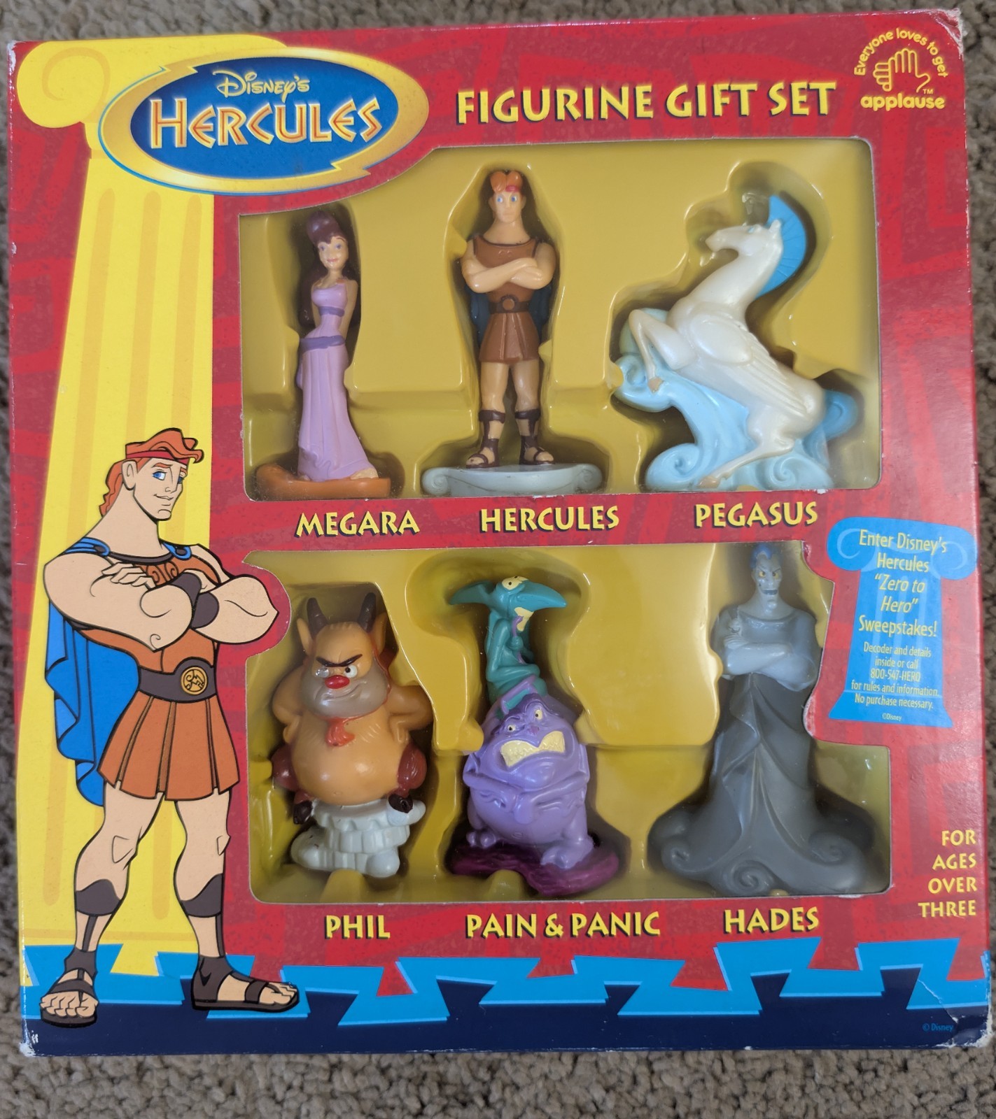Disney Hercules Figurine Gift Set Applause 1997 Vintage NIB