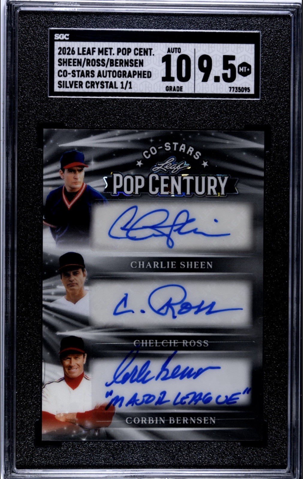 2026 Leaf Pop Century Sheen Bernsen Ross”Major League” Triple Auto #’d 1/1