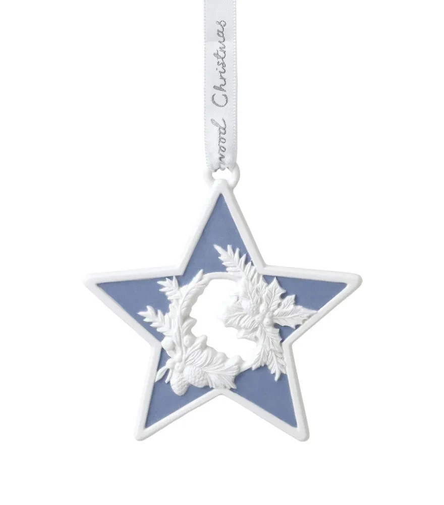 NEW IN BOX WEDGWOOD Blue Jasperware Christmas Star Ornament #1051646