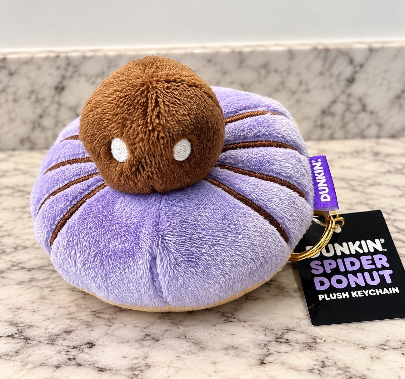 Dunkin Salem Spider Donut Plush Keychain Halloween 2026 Limited Edition NEW