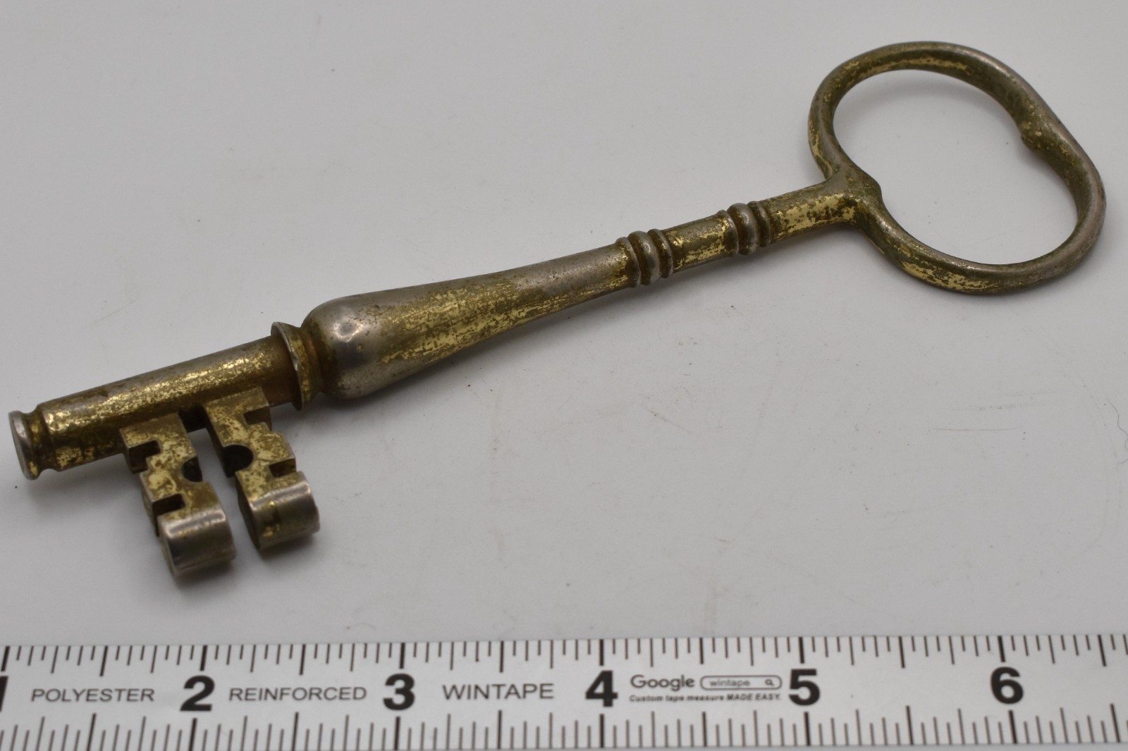 Antique Large Brass Solid Skelton Key