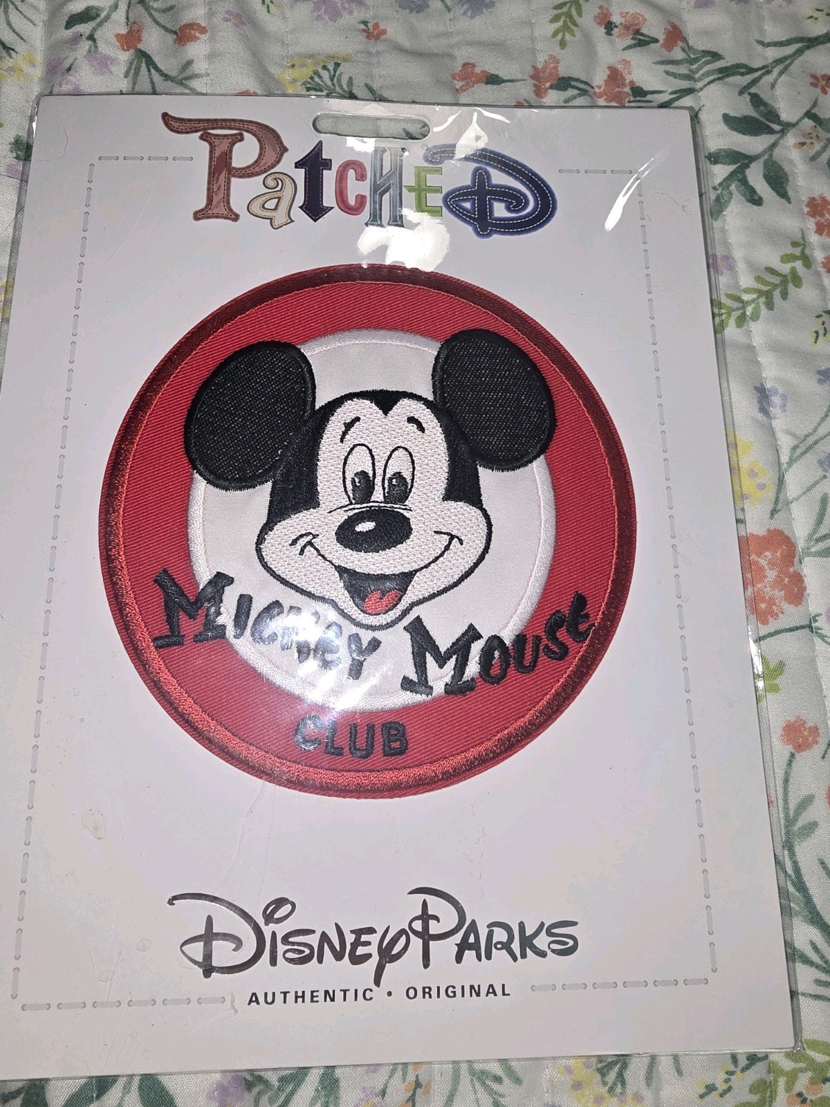 DISNEY PARKS MICKEY MOUSE CLUB PATCH NEW HTF