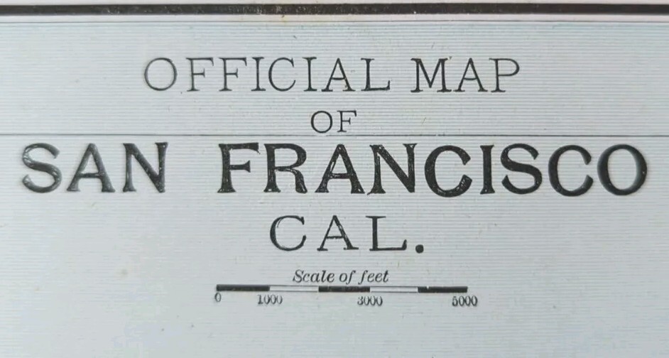 Vintage 1892 SAN FRANCISCO CA Map 22\