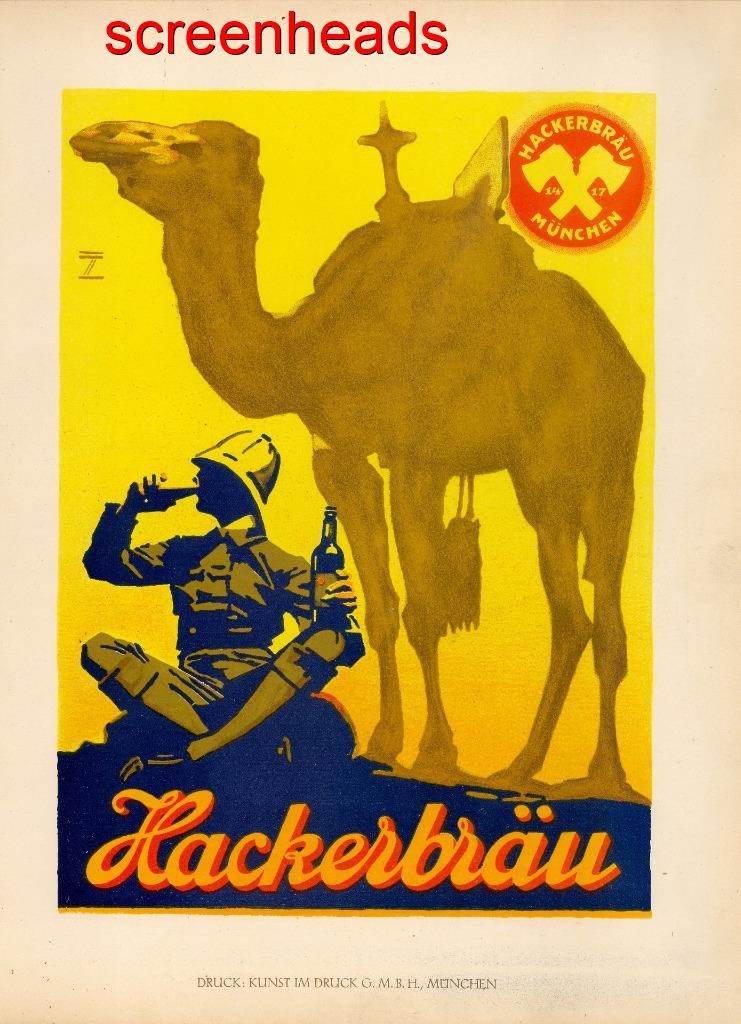 ORIGINAL 1926 GERMAN COLOR POSTER PRINT 