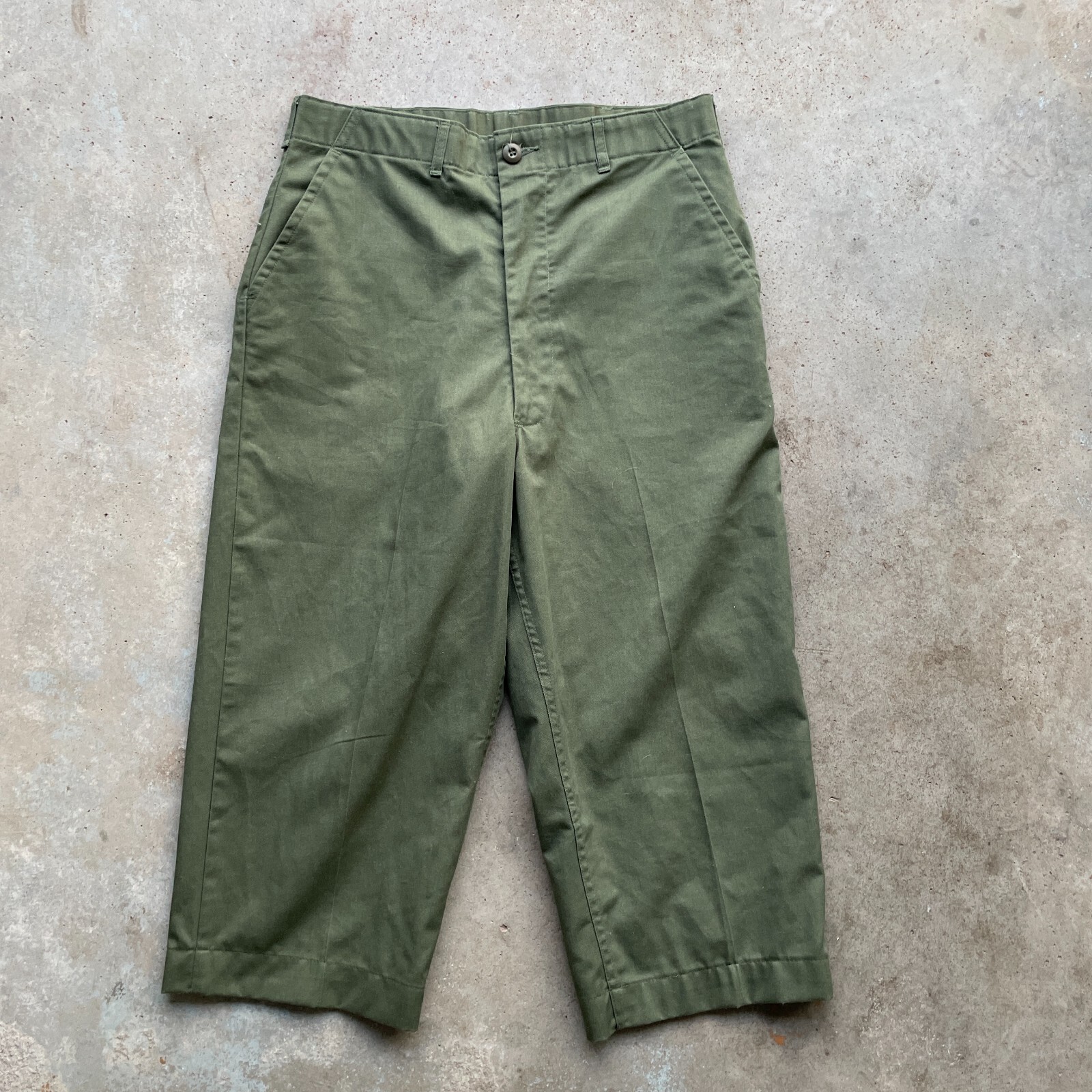 Vtg 80\'s US Military Trousers Utility OG-507 Pants Size: 34 Short Inseam