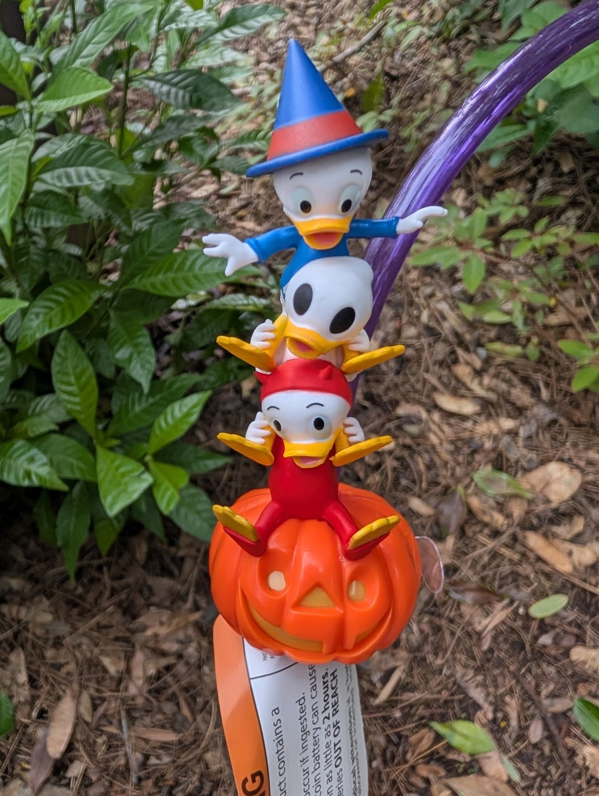 NEW⭐Disney 2026 Huey Dewey Louie Ducks Light Up Halloween Pumpkin Sipper Straw