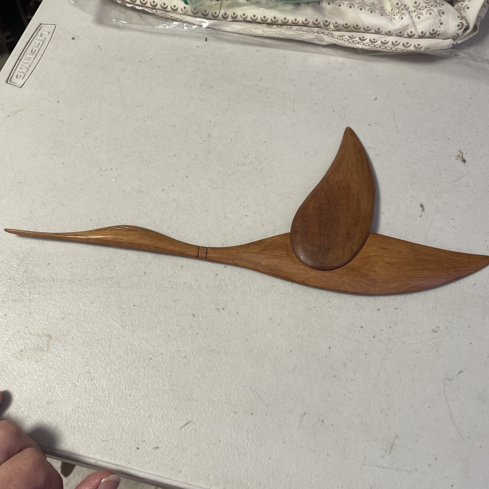 Hand Carved Wooden Duck Elegant Flying Bird Wall Hanging Cabin Decor