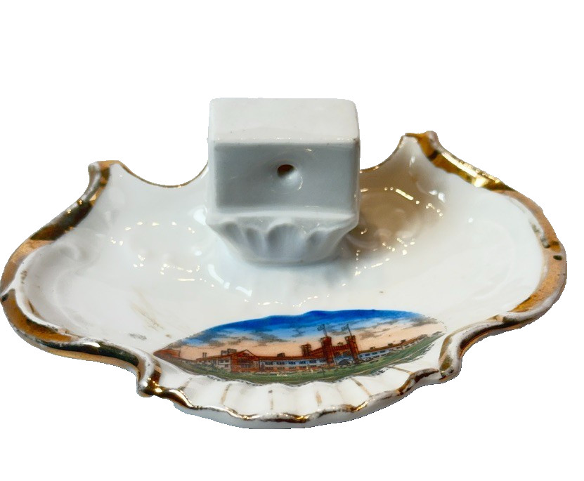 WASHINGTON UNIVERSITY ST LOUIS MO MISSOURI ANTIQUE Souvenir CHINA TRINKET DISH 