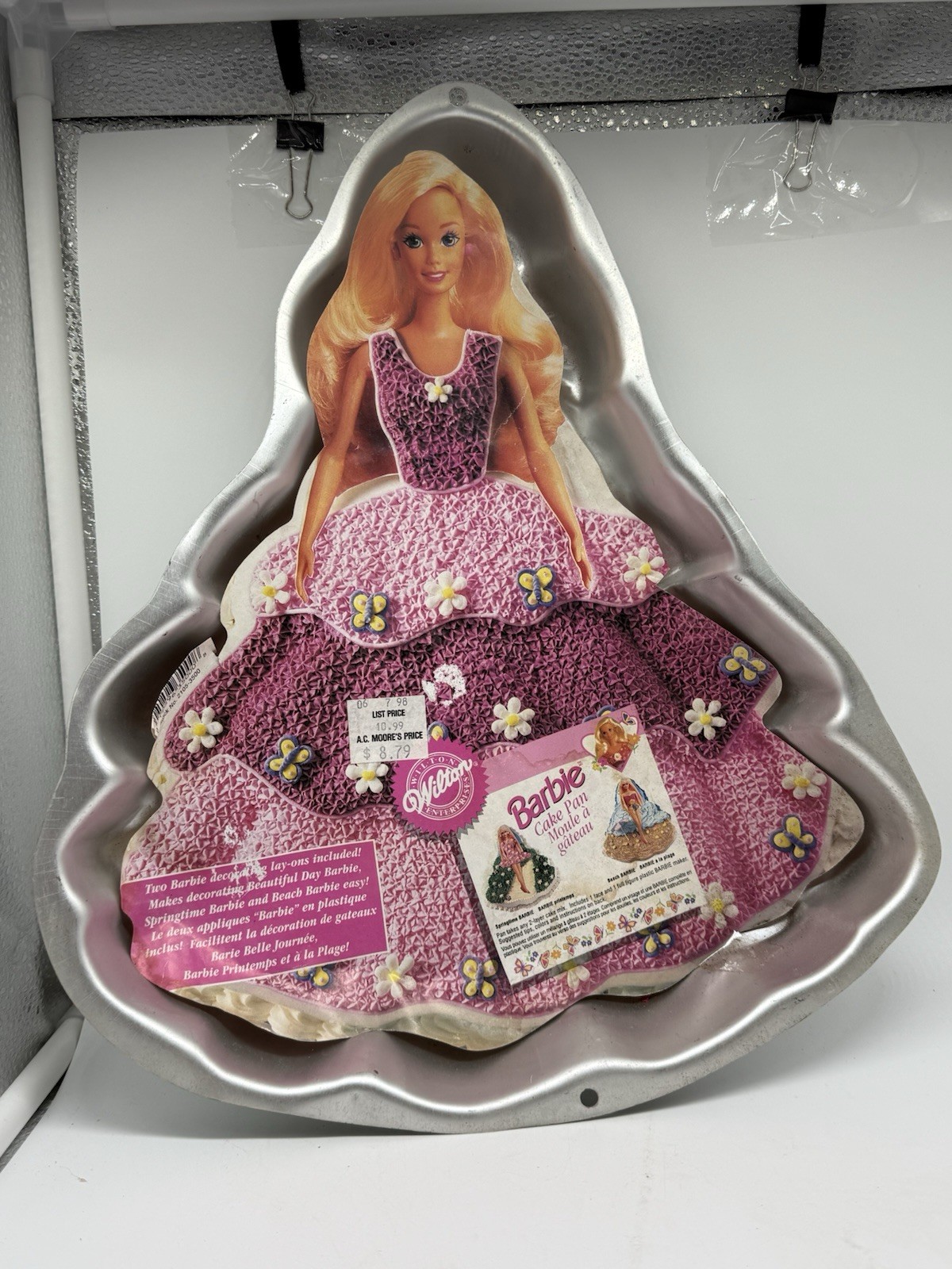 Vintage 1995 Wilton Barbie Cake Pan 2105-3500 Mattel Aluminum Mold Insert Party
