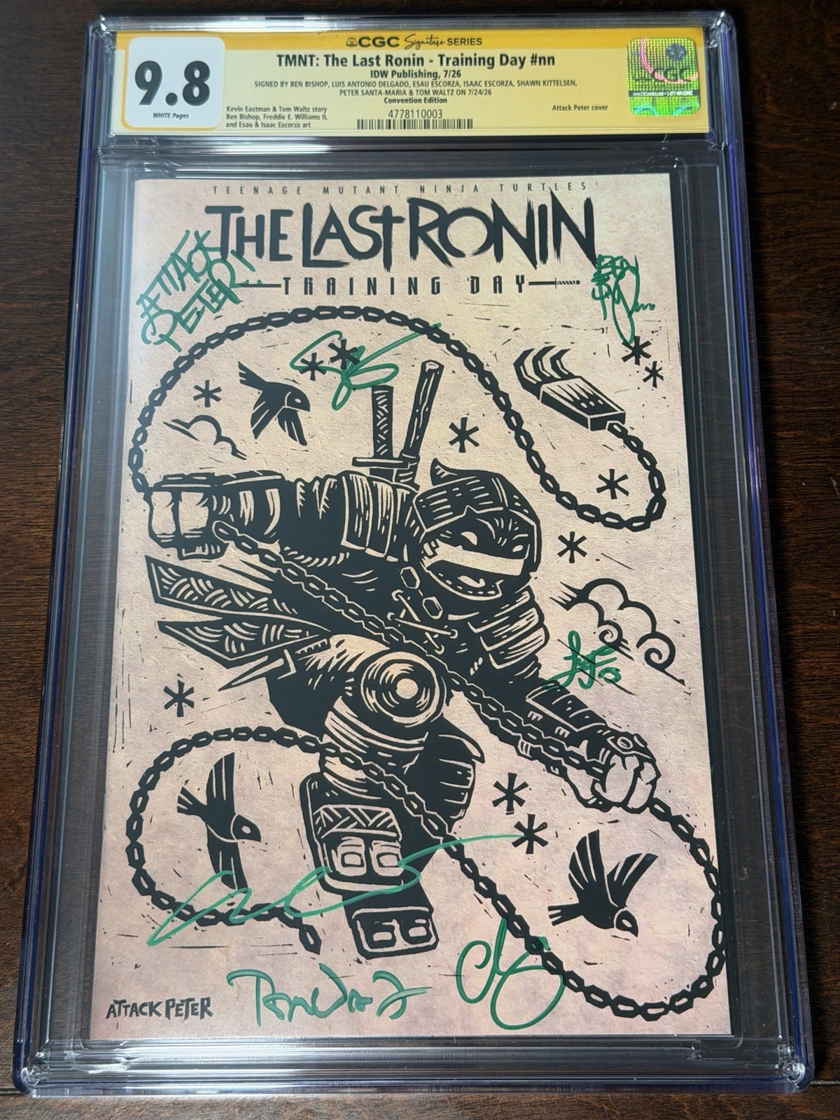7x Signed TMNT The Last Ronin Training Day SDCC 2026 Exclusive CGC 9.8