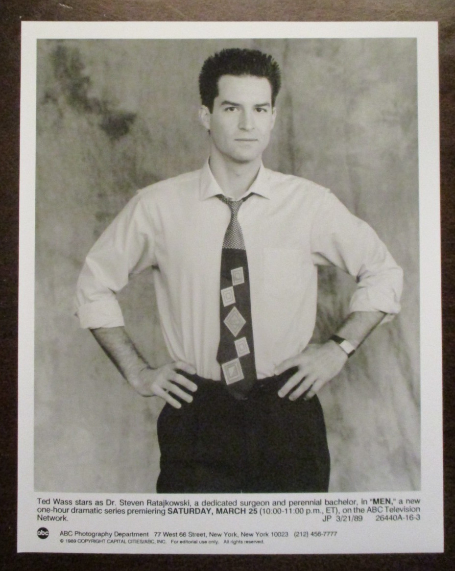 PRESS PROMO PHOTO 1989 ABC TV SHOW MEN STARRING TED WASS B&W 7X9 Z935