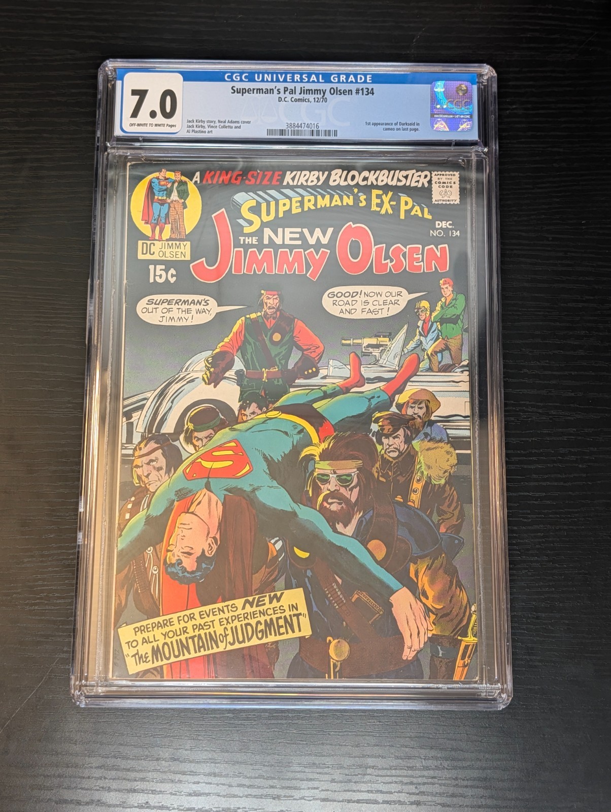 Superman\'s Pal Jimmy Olsen #134 - DC 1970 CGC 7.0 KEY 1st App of Darkseid