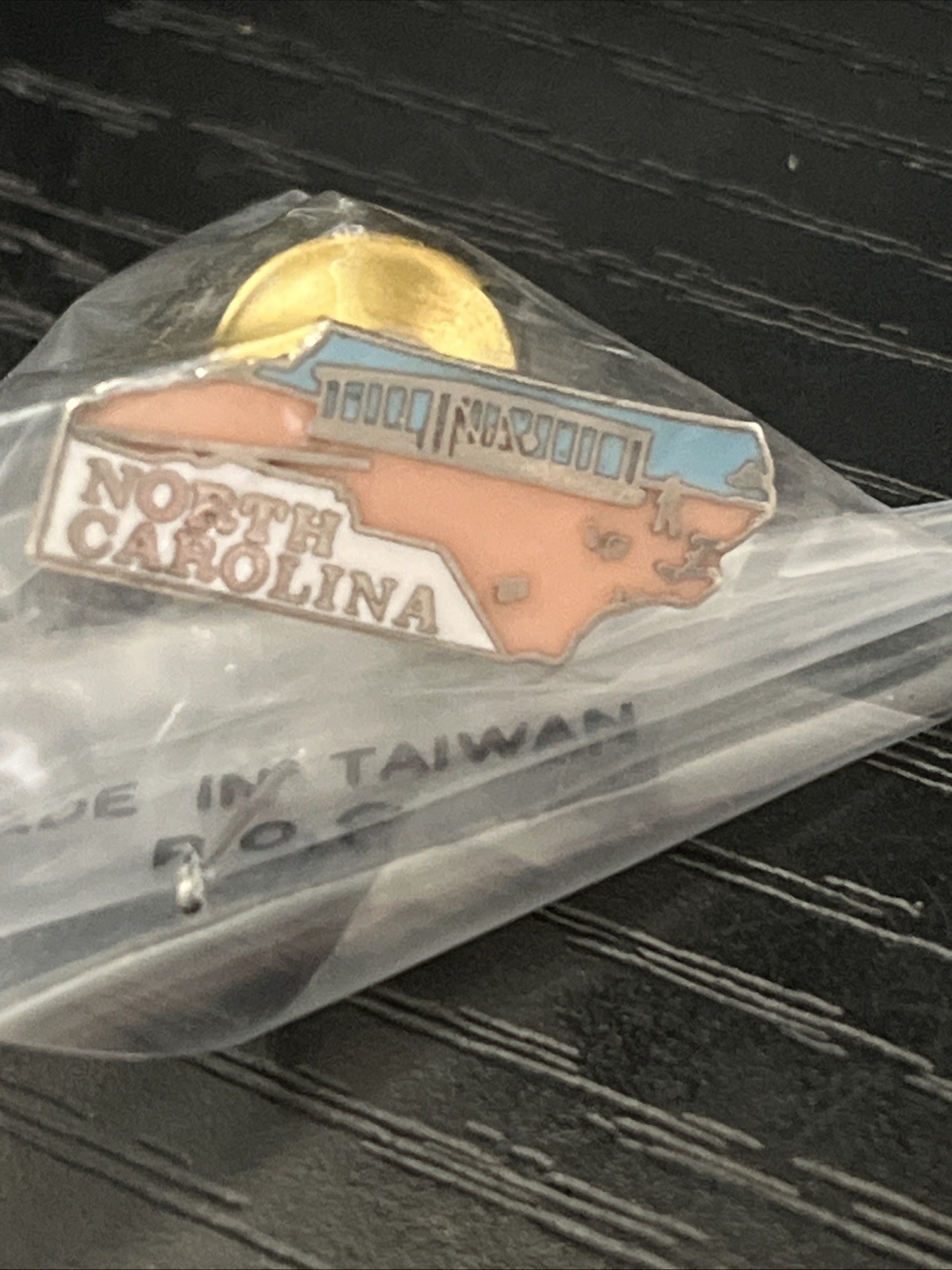 North Carolina Travel Souvenir Lapel Pin by MAFCO Antique Airplane Small Size 