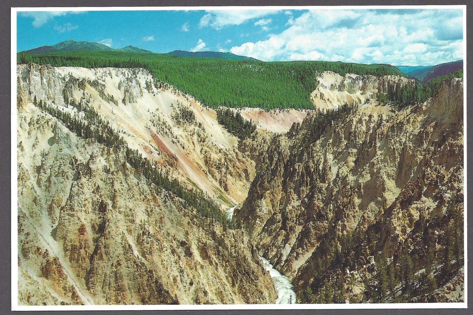 THE GRAND CANYON OF THE YELLOWSTONE Postcard National Park Wyoming