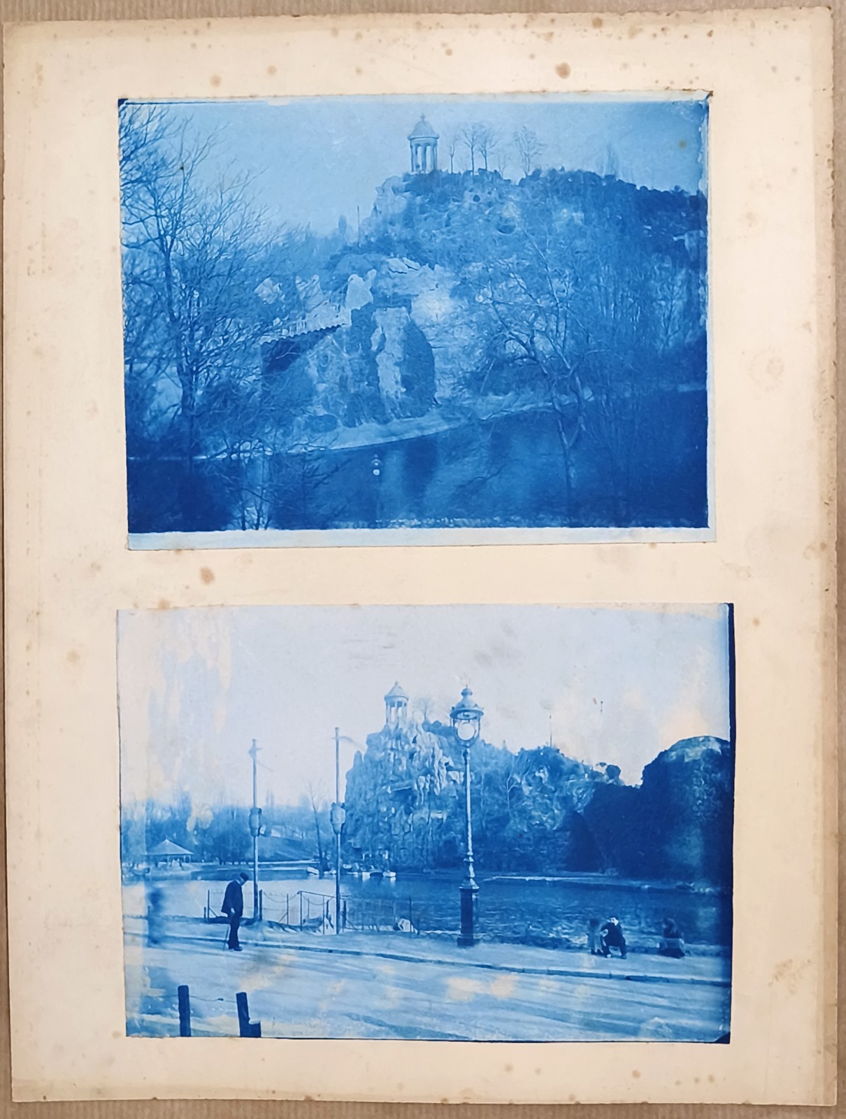 RARE Pair of Ancient Cyanotypes - Parc des Buttes-Chaumont, Paris