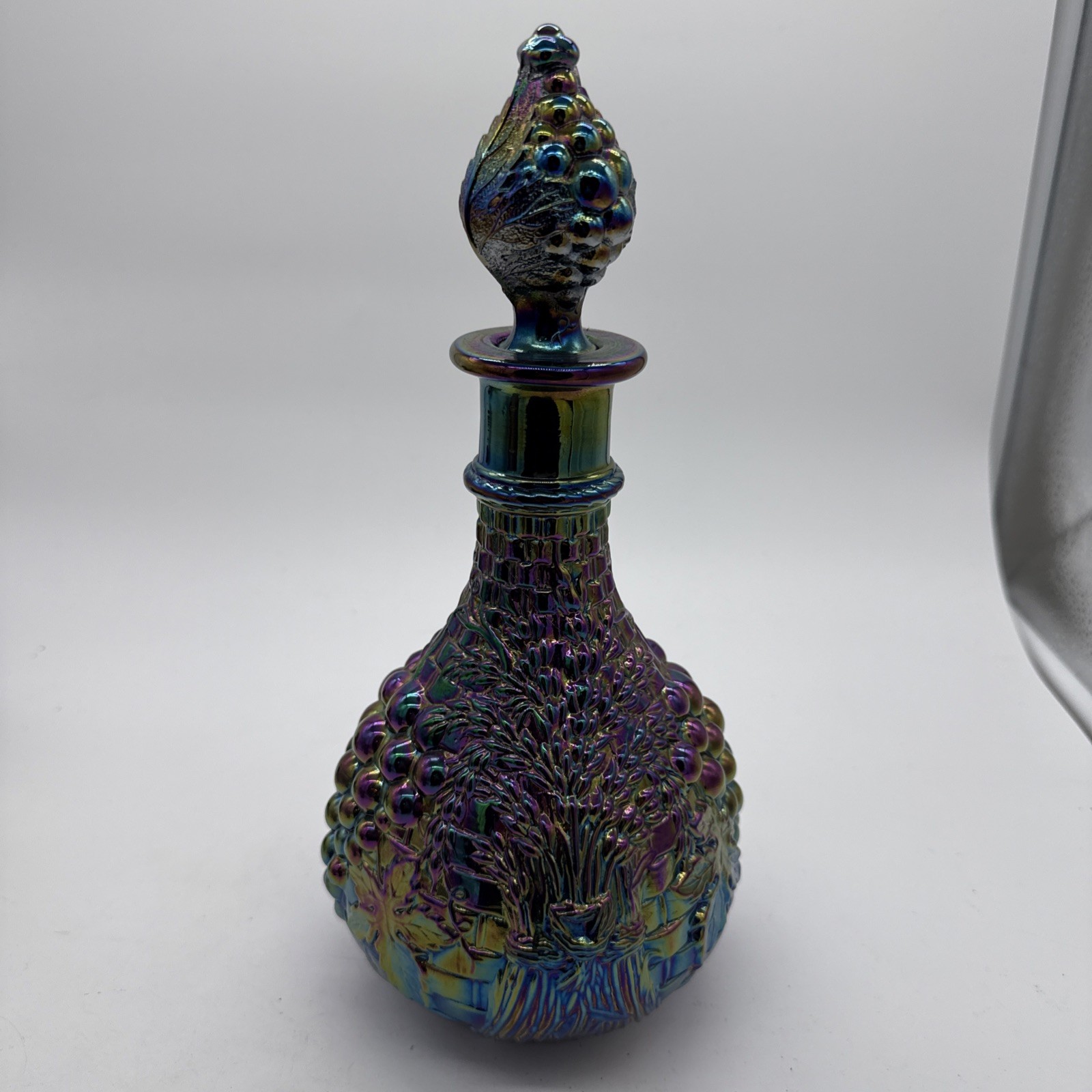 Fenton Golden Harvest Decanter Bottle w/ Stopper Amethyst Carnival