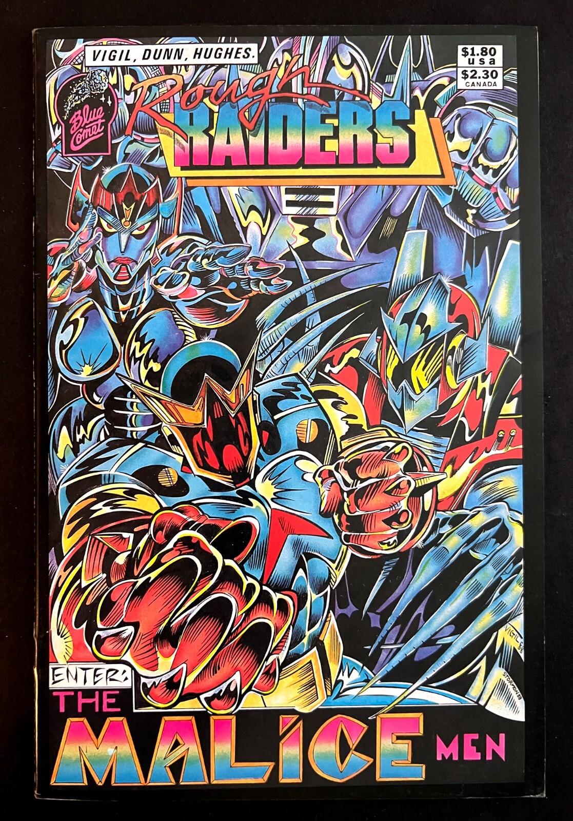 ROUGH RAIDERS #2 TIM VIGIL, BEN DUNN, STEVEN HUGHES Art Blue Comet 1989
