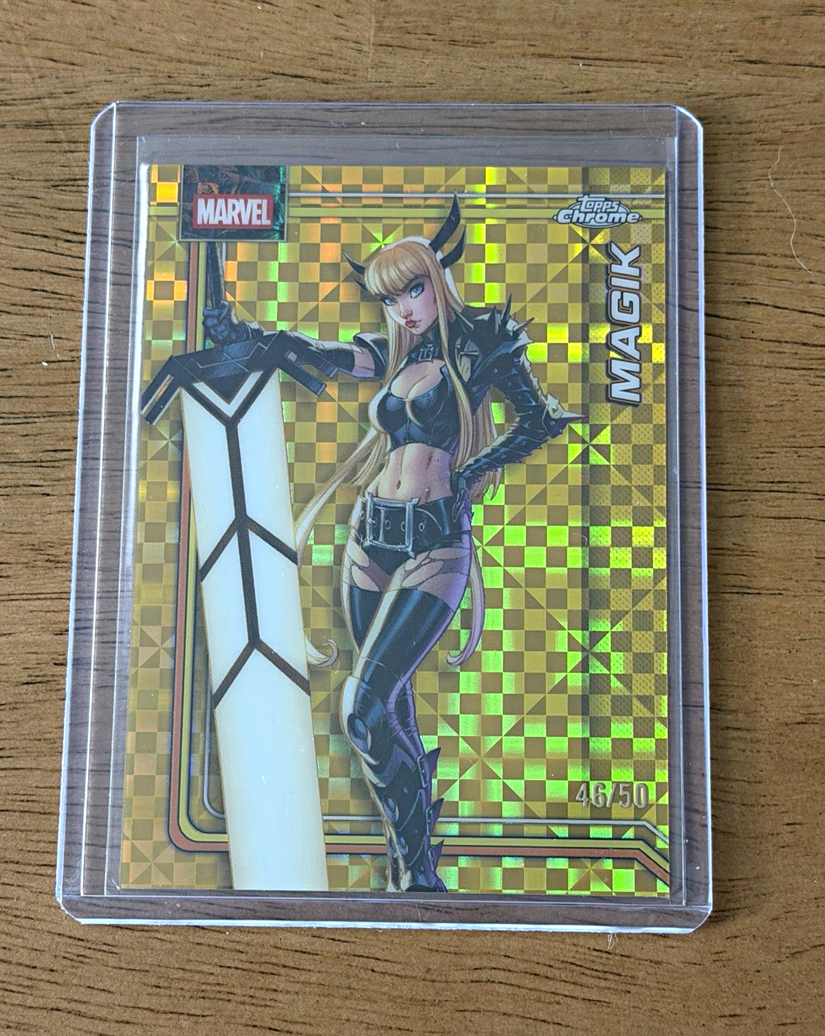 Topps 2026 Topps Chrome Marvel Magik #134 Gold Parallel 46/50 Print Run 50