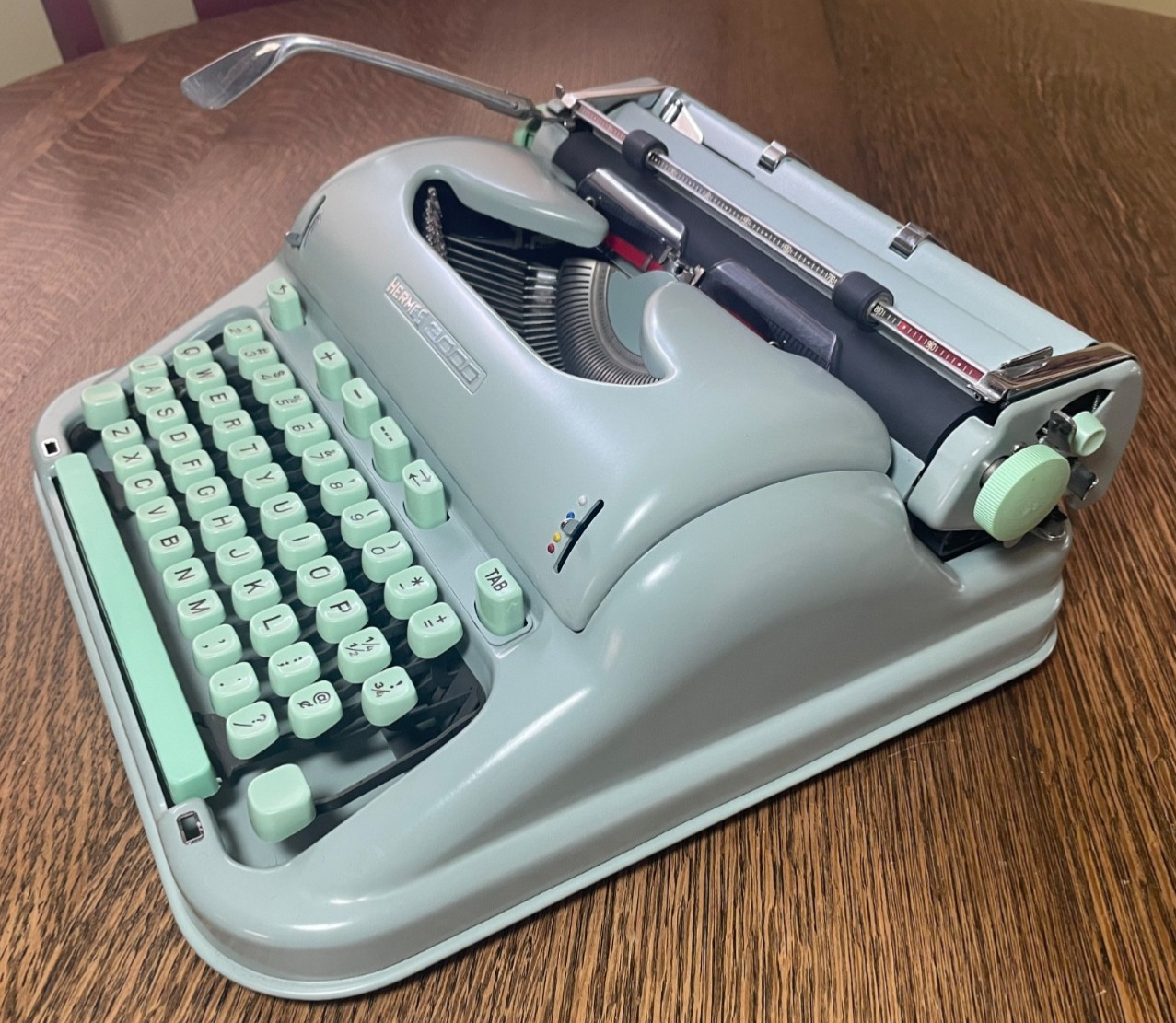 1964 Hermes 3000 Typewriter Excellent Condition New Platen Director Pica Font