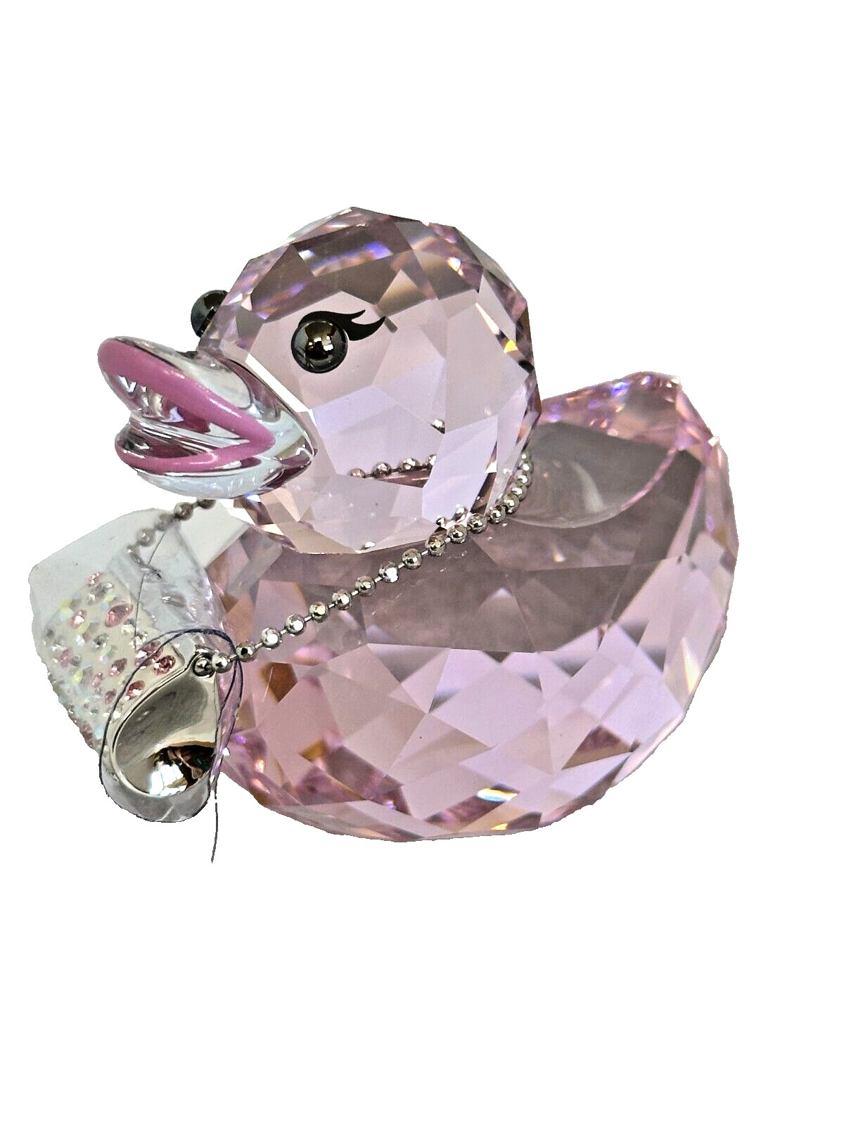 Swarovski Happy Duck Fancy Felicia Pink Crystal - Retired Mint in Box