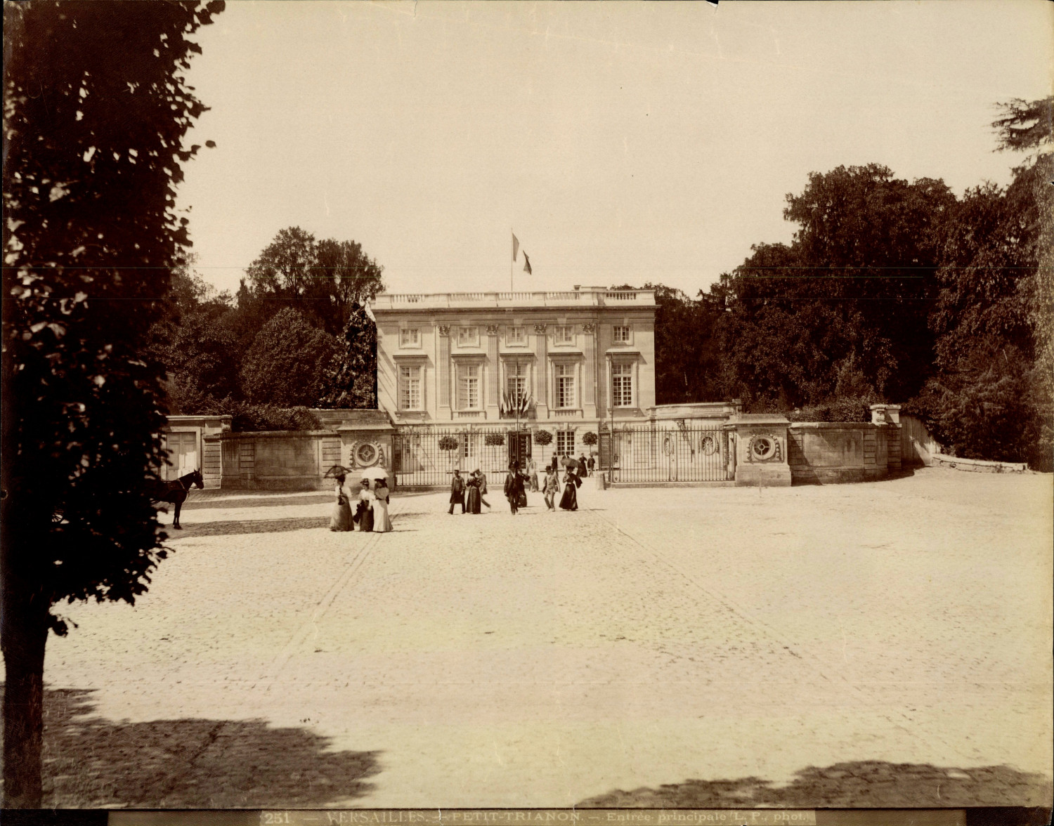 France, Versailles, Petit Trianon, main entrance, photo. L.P. Vintage print,