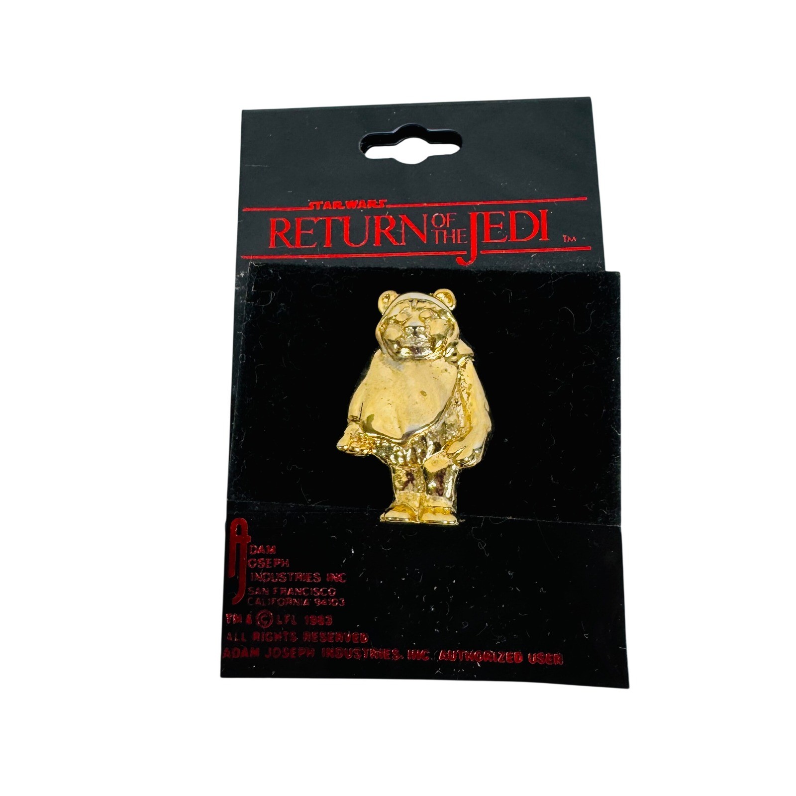 VTG STAR WARS 1983 Adam Joseph EWOK Force Lapel Pin Return of the Jedi