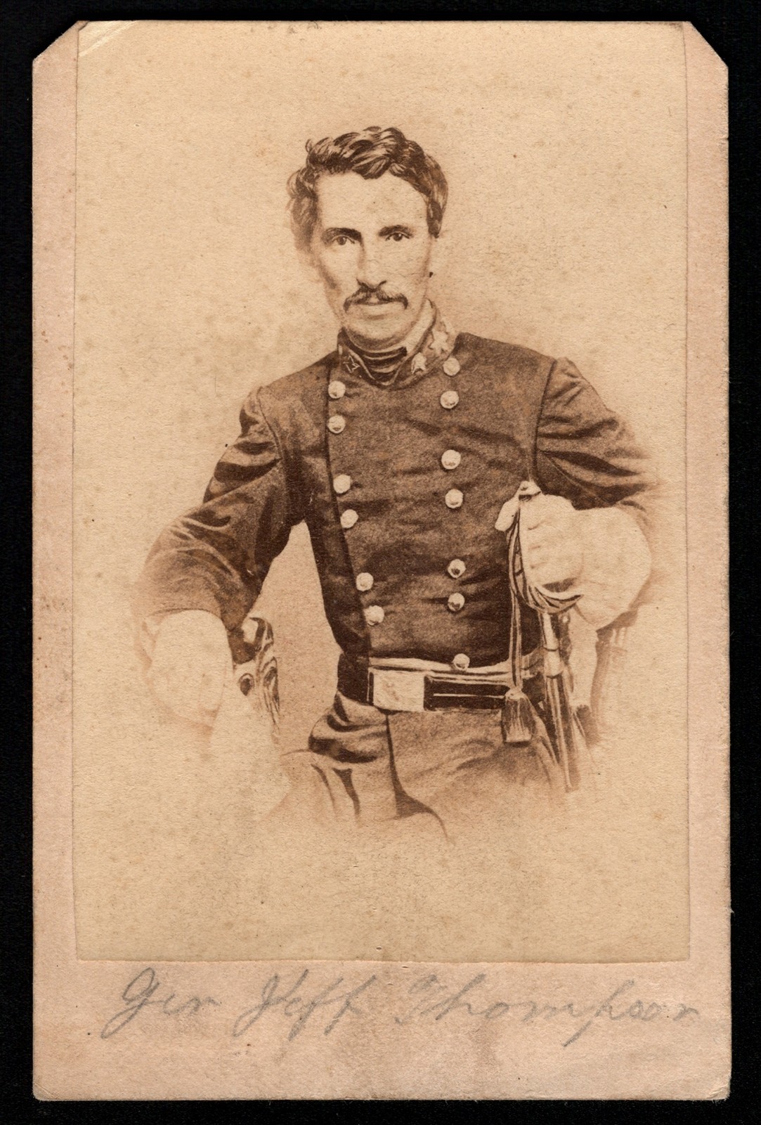 Civil War CDV Confederate General M. Jeff Thompson Swamp Fox Anthony 1860s Civil War CDV Confederate General M. Jeff Thompson Swamp Fox Anthony 1860s