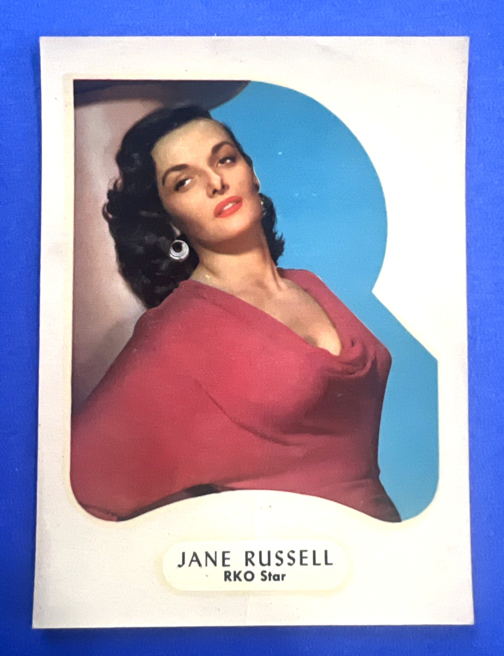1952 1950s Star-Cal Decal Jane Russell 3.5x4.74
