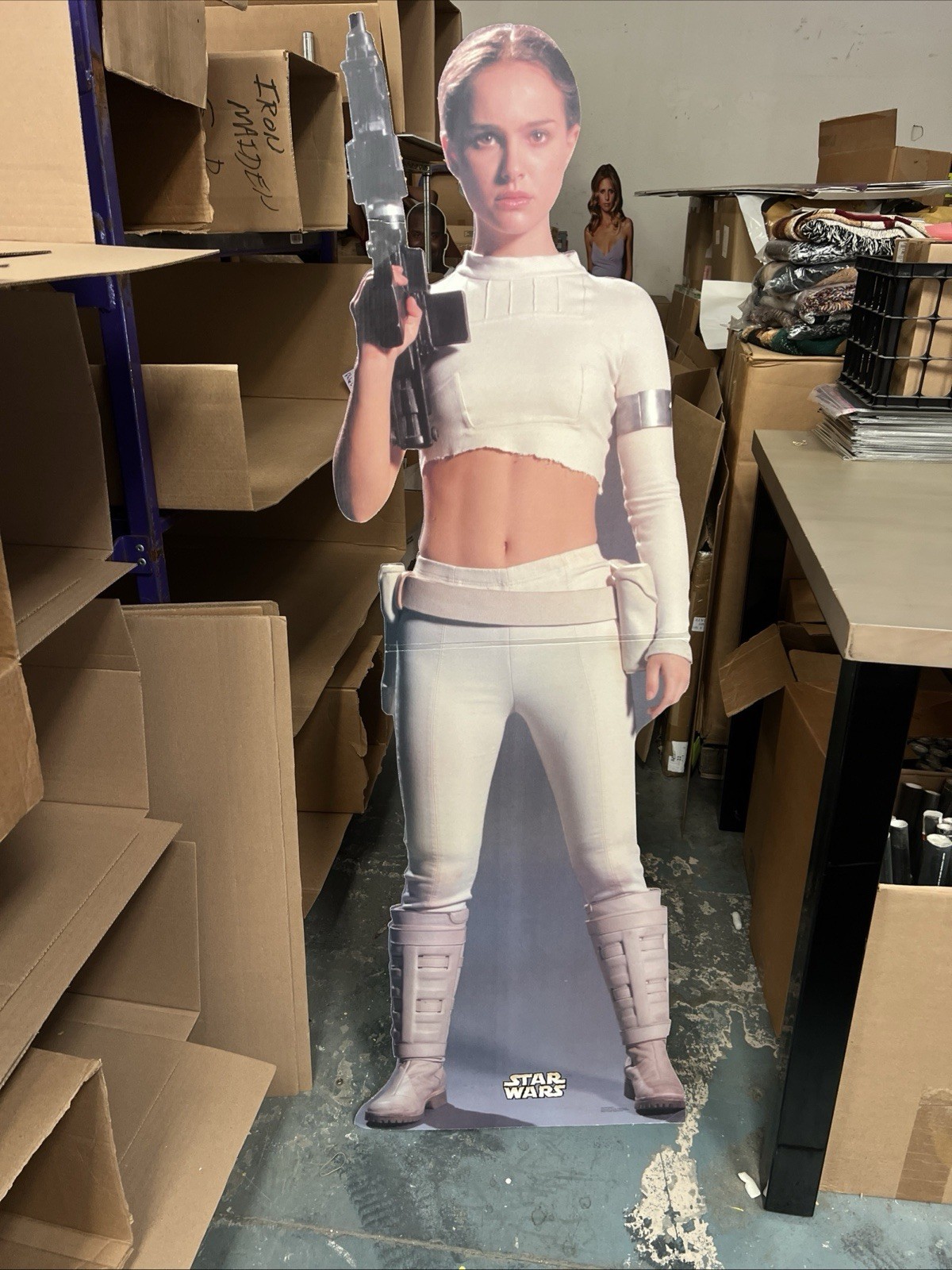 VINTAGE 1996 Star Wars Princess Leia Lifesize Cardboard Cutout Standee #249
