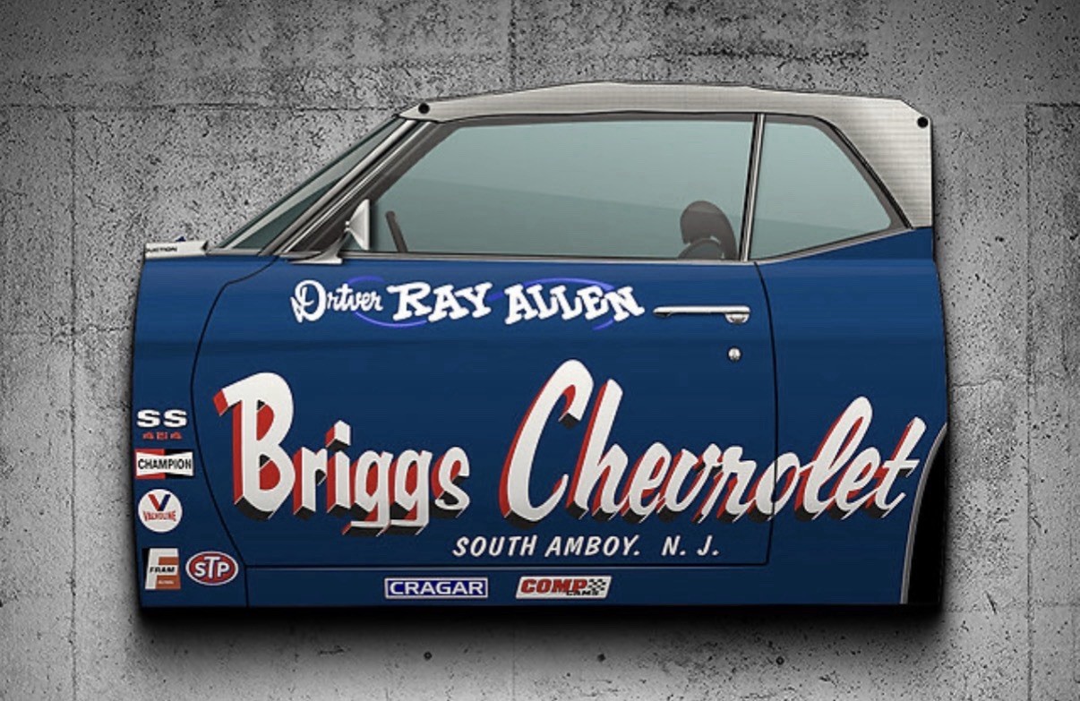 WOW  1970 Briggs Chevrolet Chevelle SS   Door Style Sign Race Car