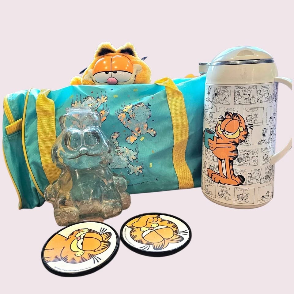 Vintage Garfield Mixed Household Items Lot